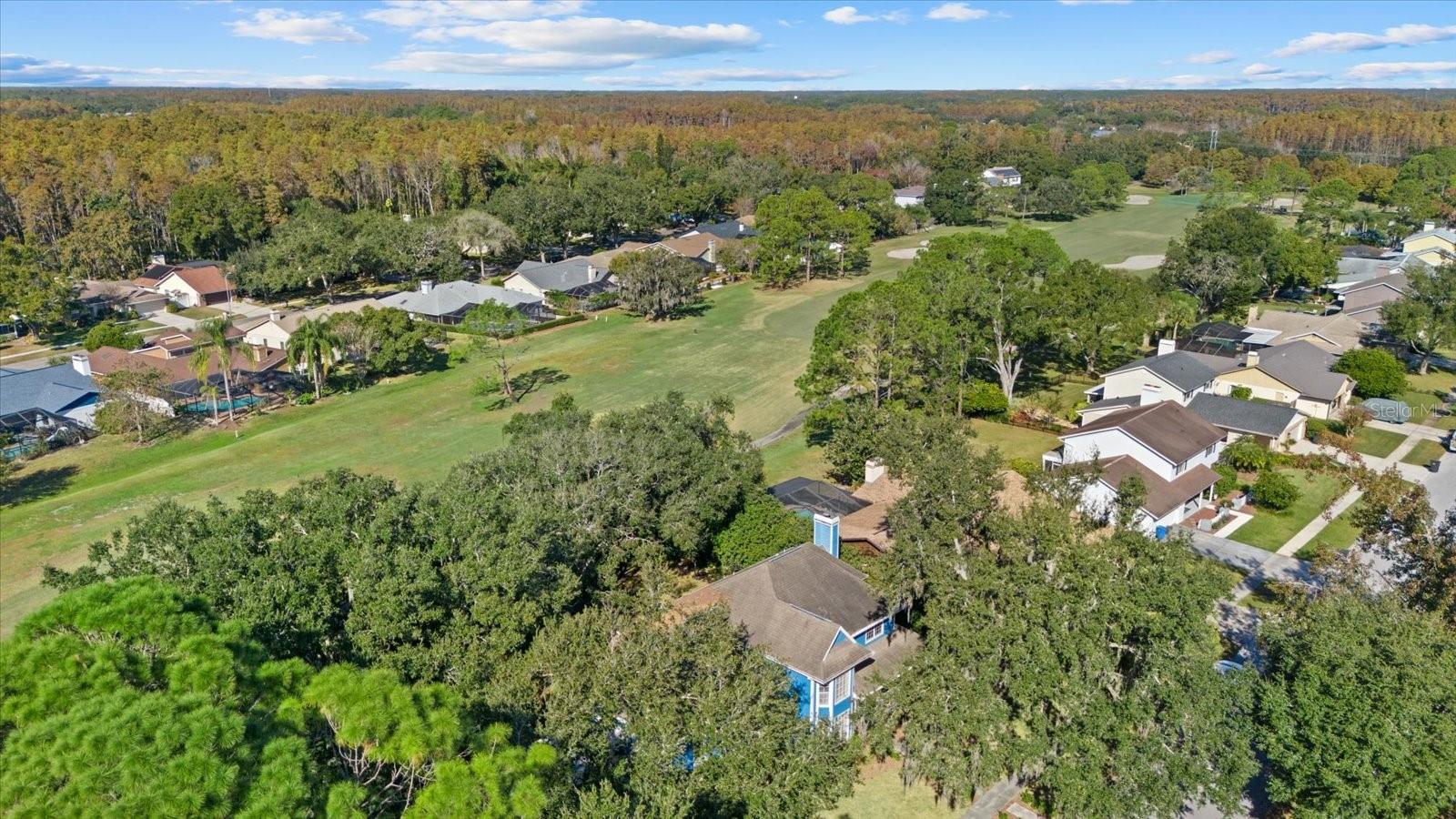 golf course behind home
