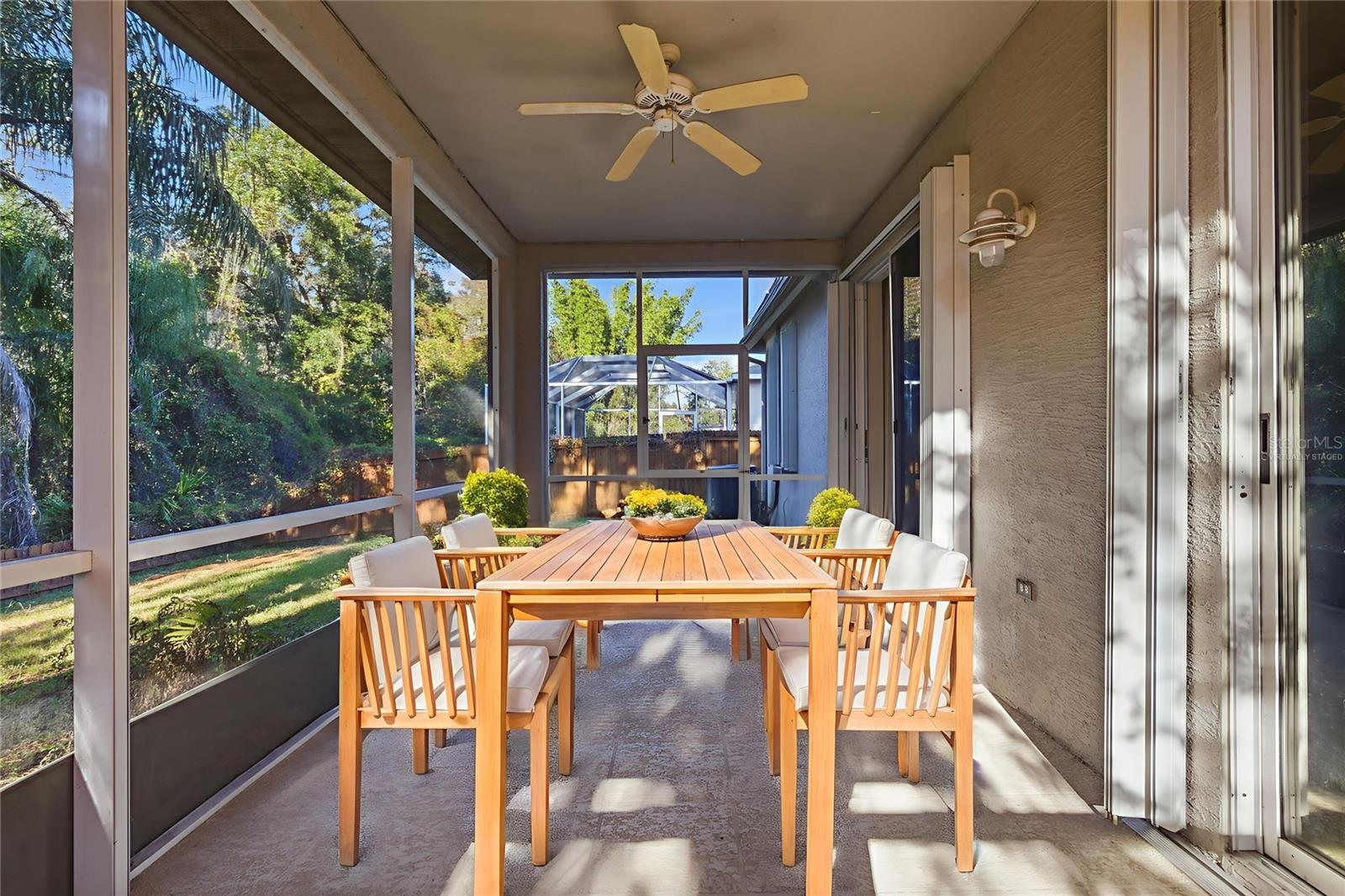 Virtually staged Screen Lanai