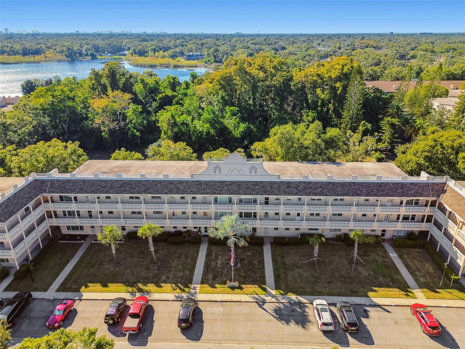 Aerial view of building