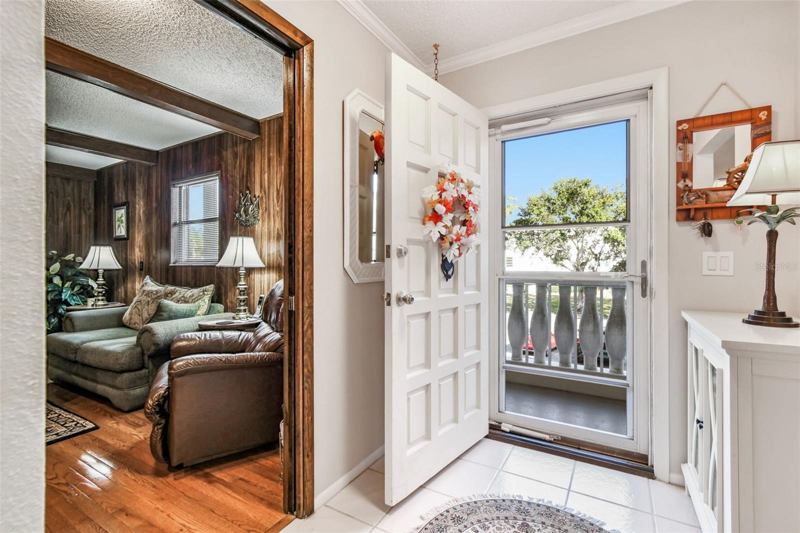 Entryway looking into library