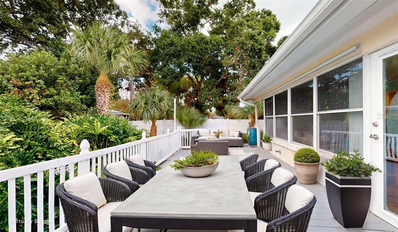 Back deck virtually staged
