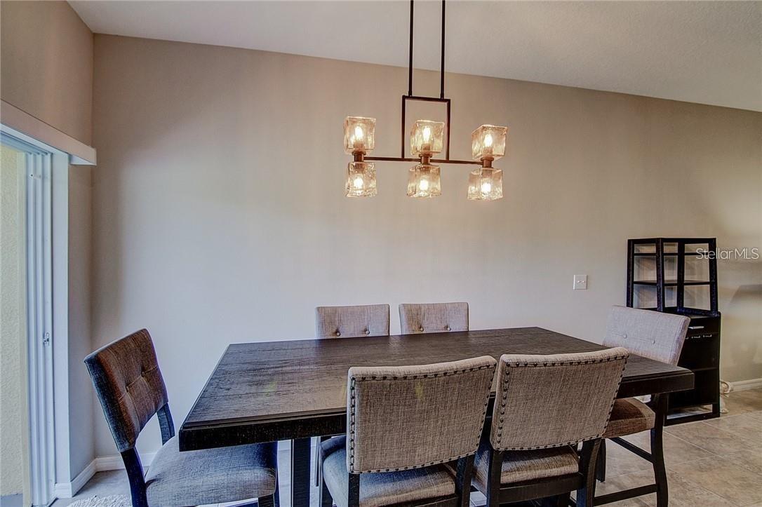 Sample of Dining Area Furniture with uppgraded lighting.