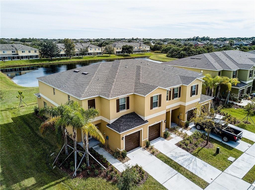 Aerial View of Townhome and Surrounding area.