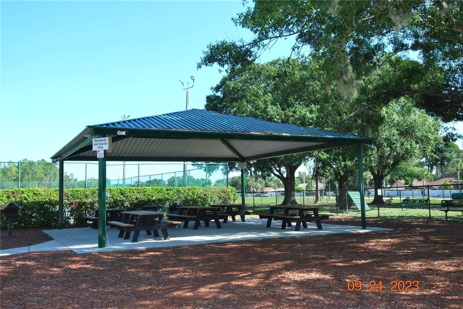 Shaded Area for Picnics and Gathering Your Kids after Play for a Nice Cold Drink and Snack!