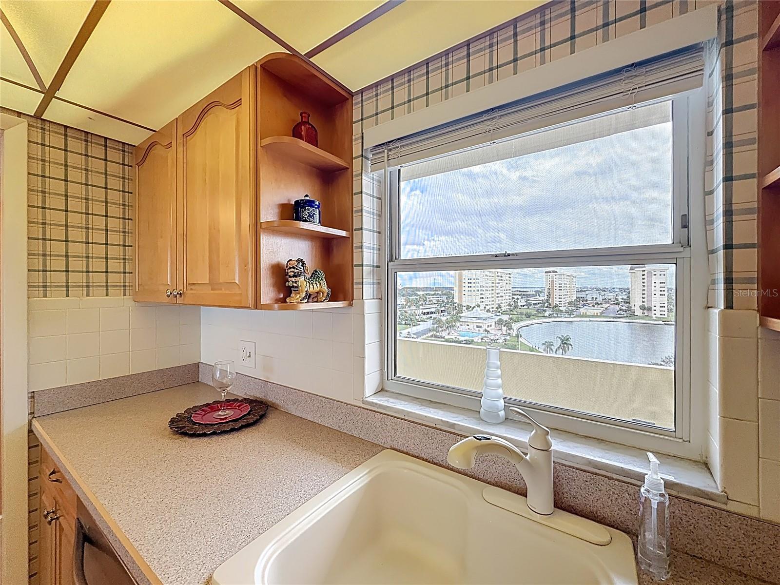 Do your dishes and look at the water at the same time.