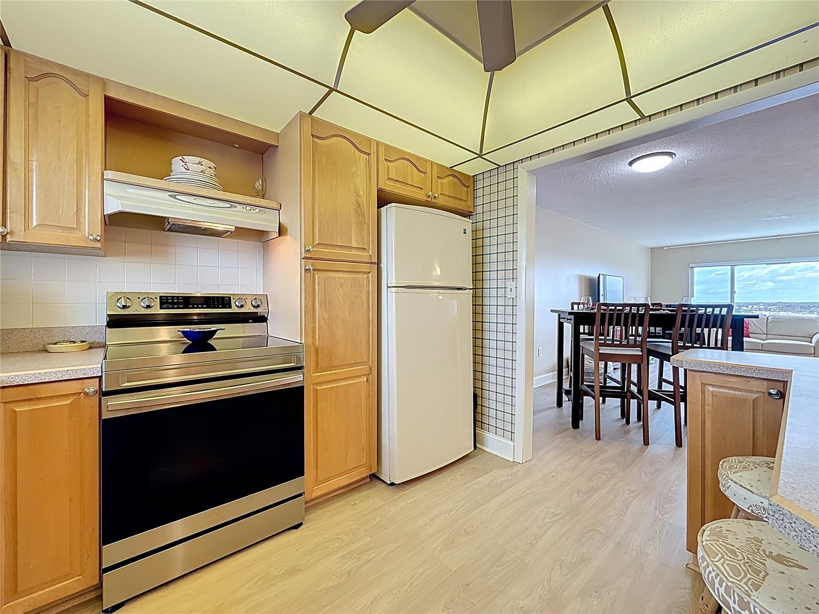 Lots of cabinets for storage