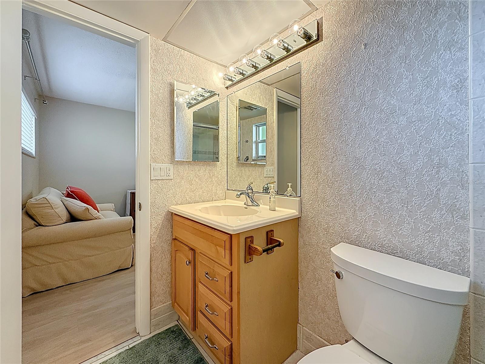 Anotherl look at the guest bathroom - notice the higher height vanity for added convenience