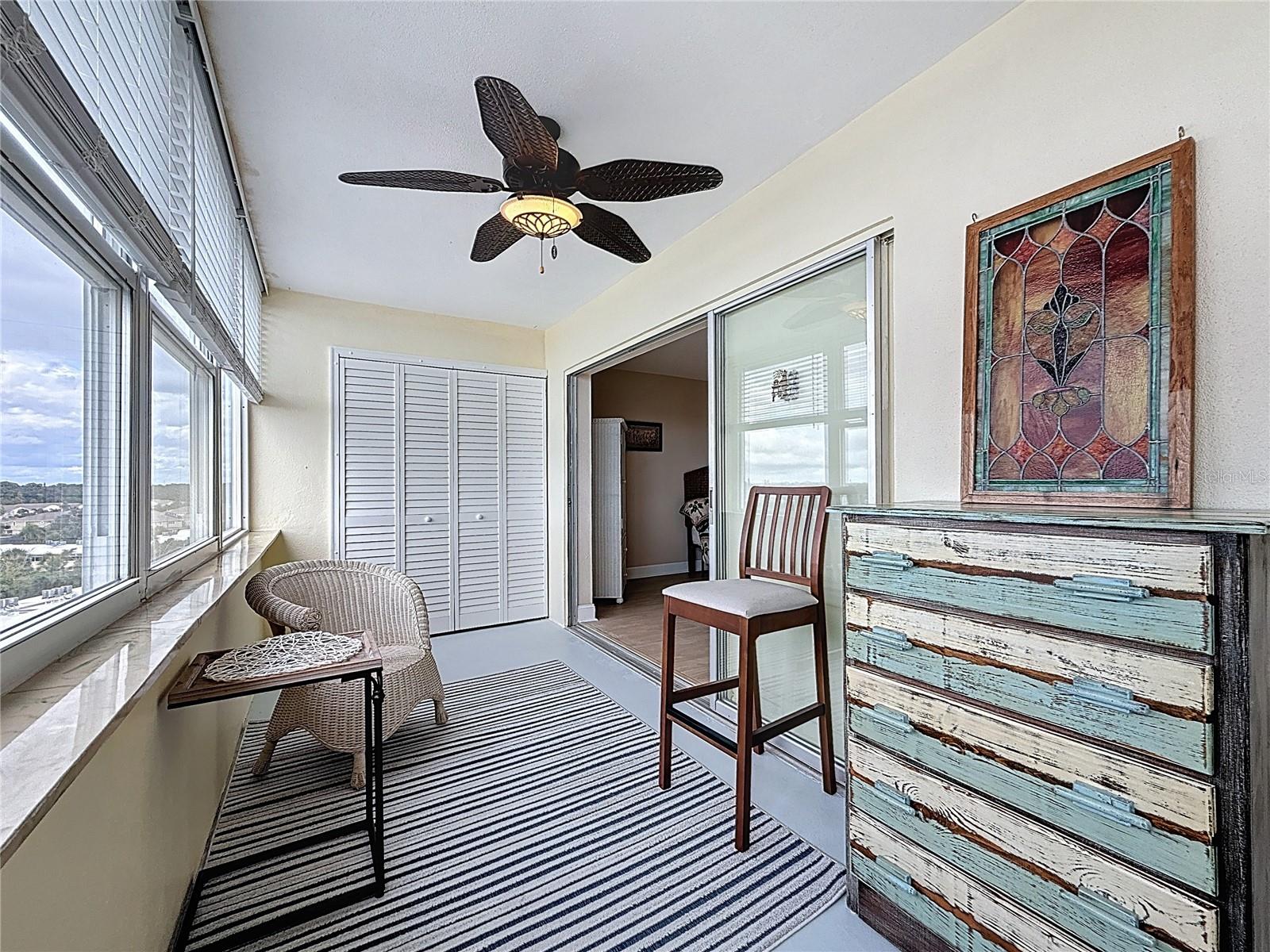 This is a great Florida room with fabulous views of the water