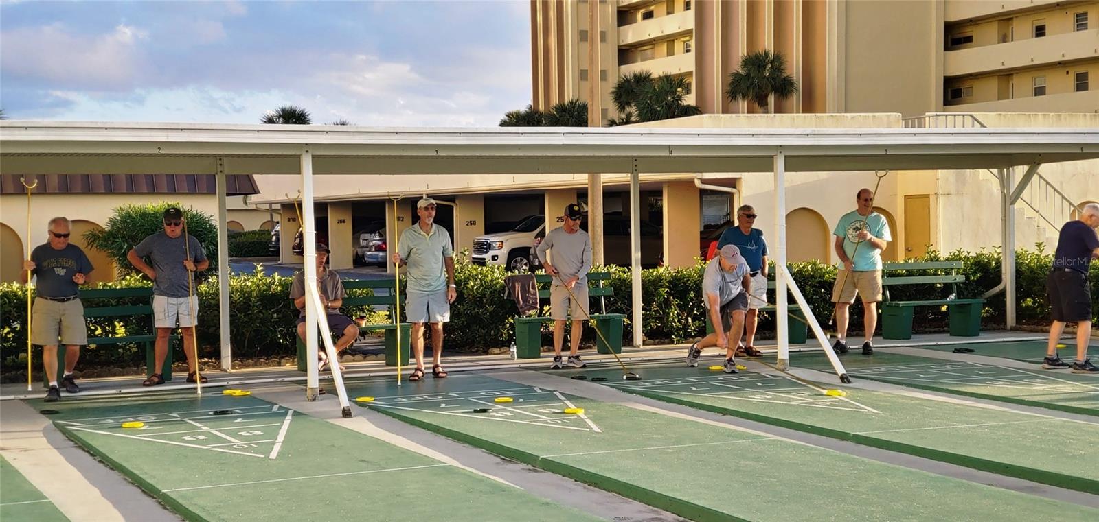 Shuffleboard courts at Sea Towers