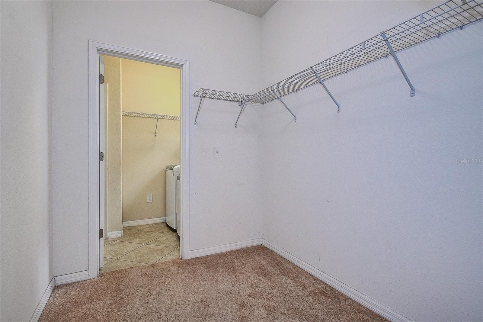 Spacious walk-in closet