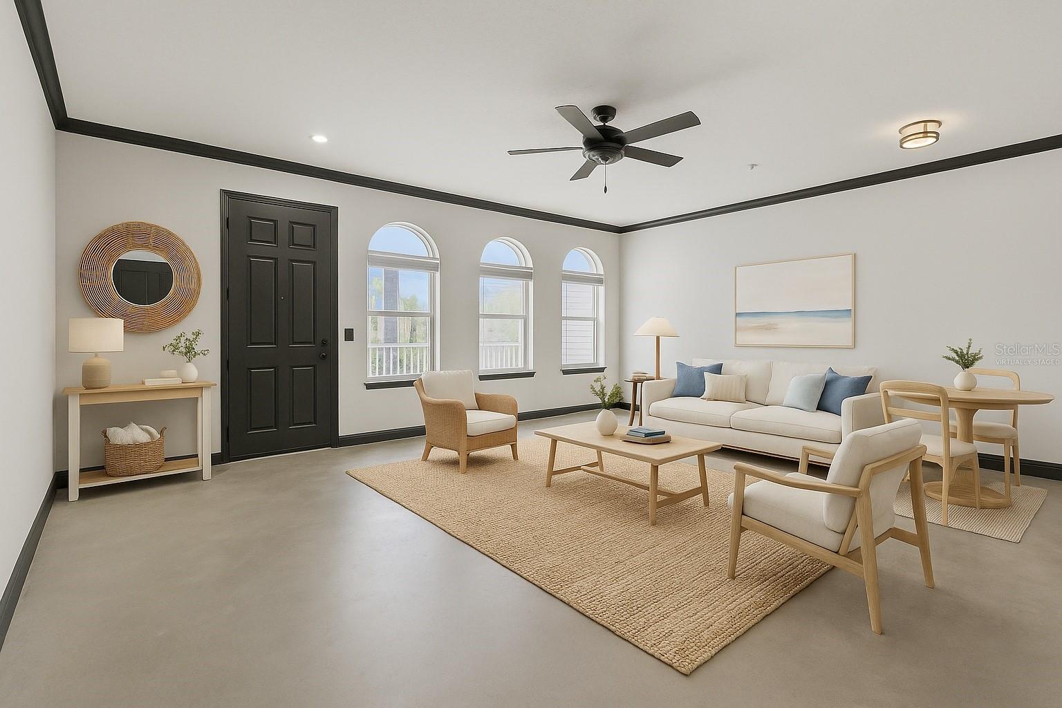 Decluttered and virtually staged