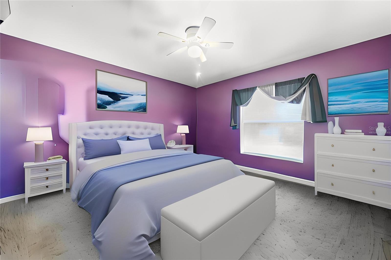 Primary Bedroom Virtually Staged