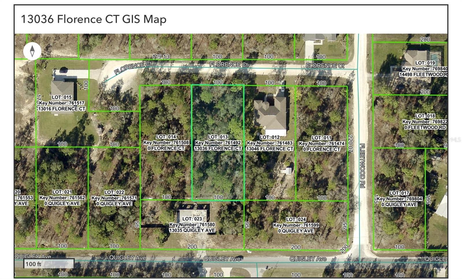 13036 Florence CT GIS Map