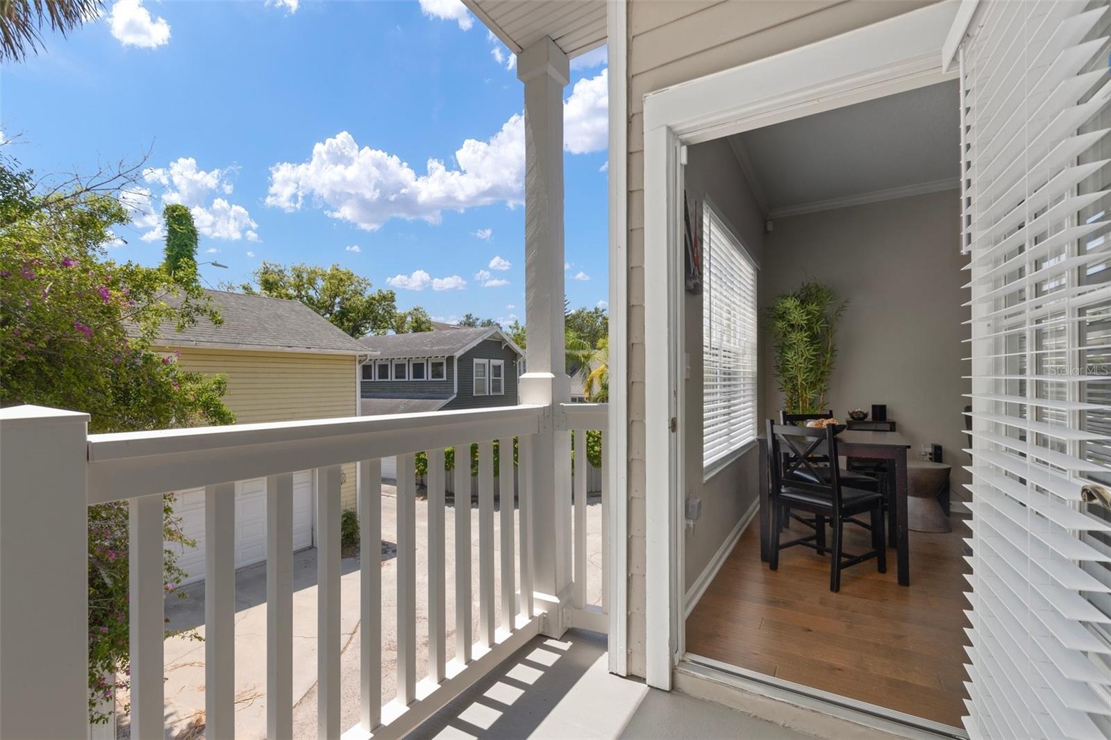 Second level private balcony