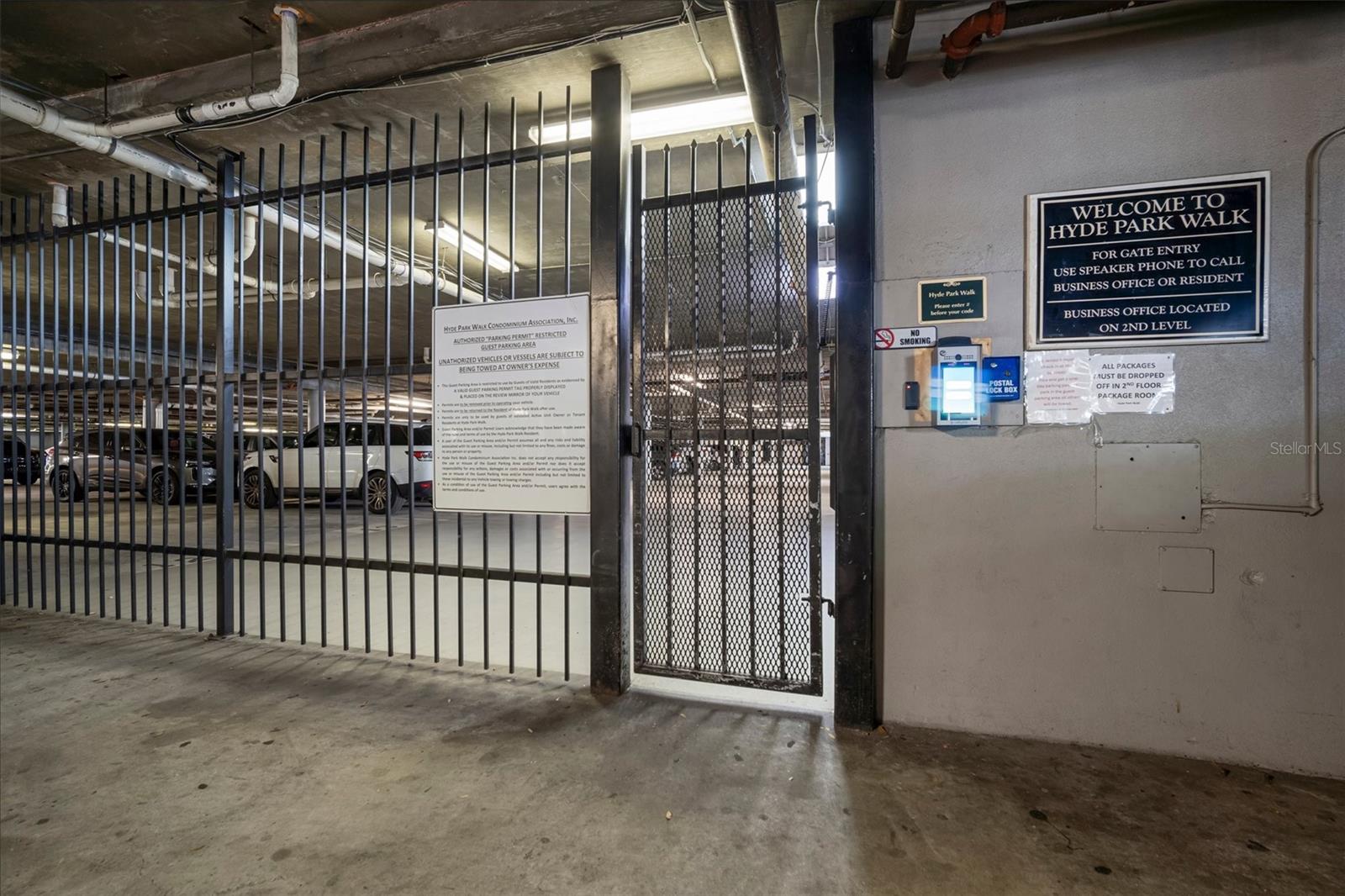 Pedestrian and guest entry gate and call box