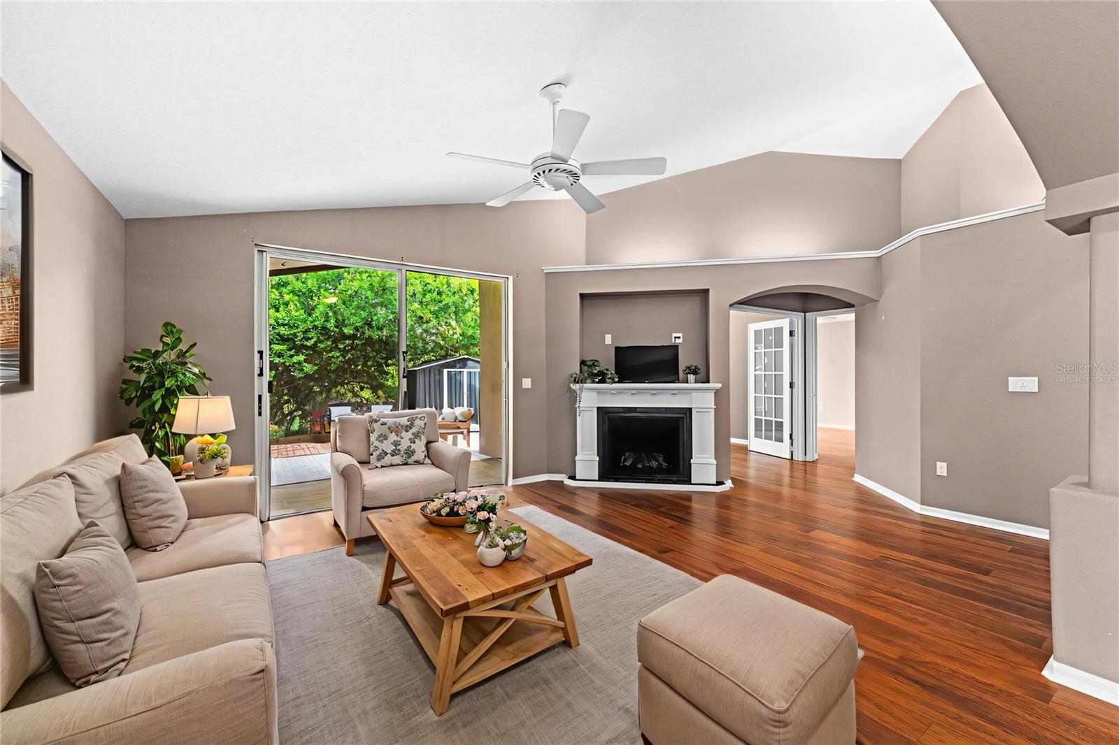 Family room Virtually staged
