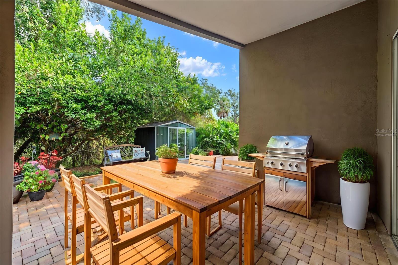 Virtually staged /back patio