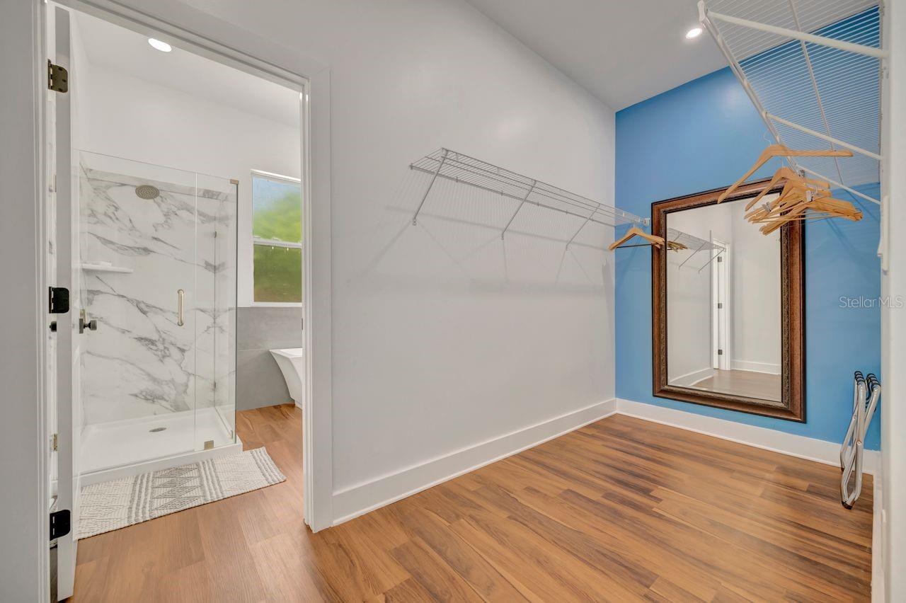 Check out the Walkin closet in the primary bedroom