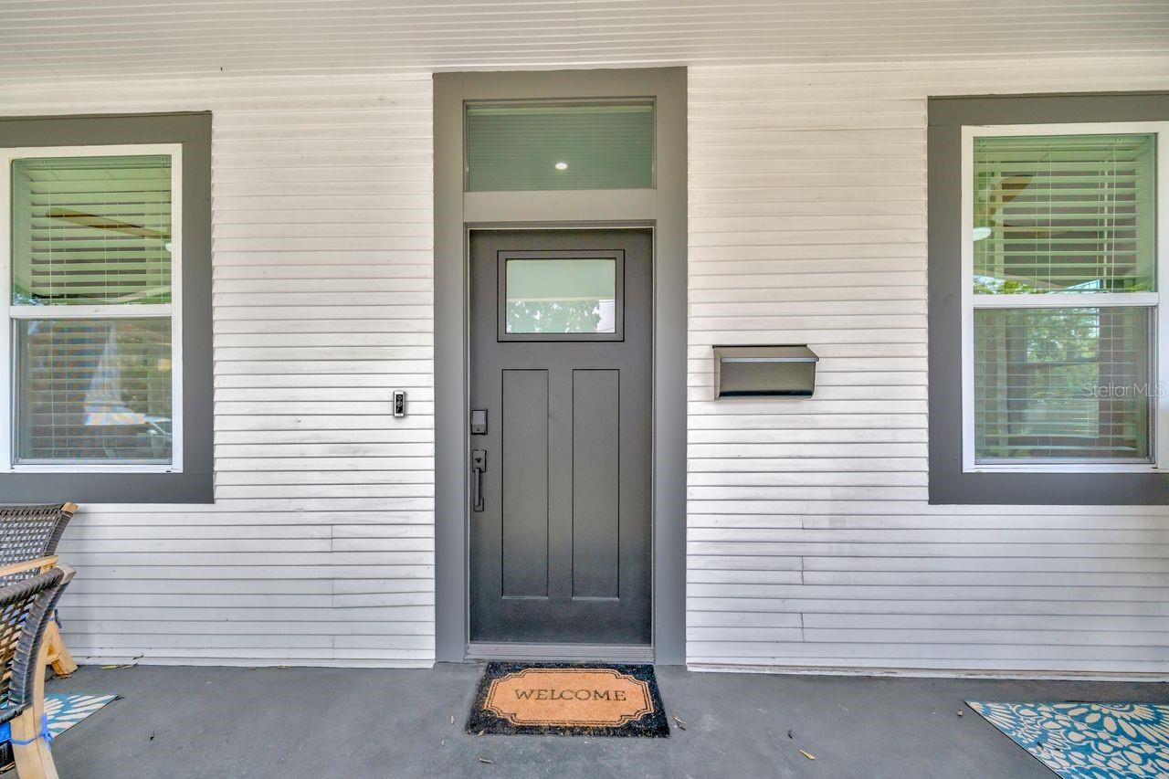 Custom made hurricane impact front door