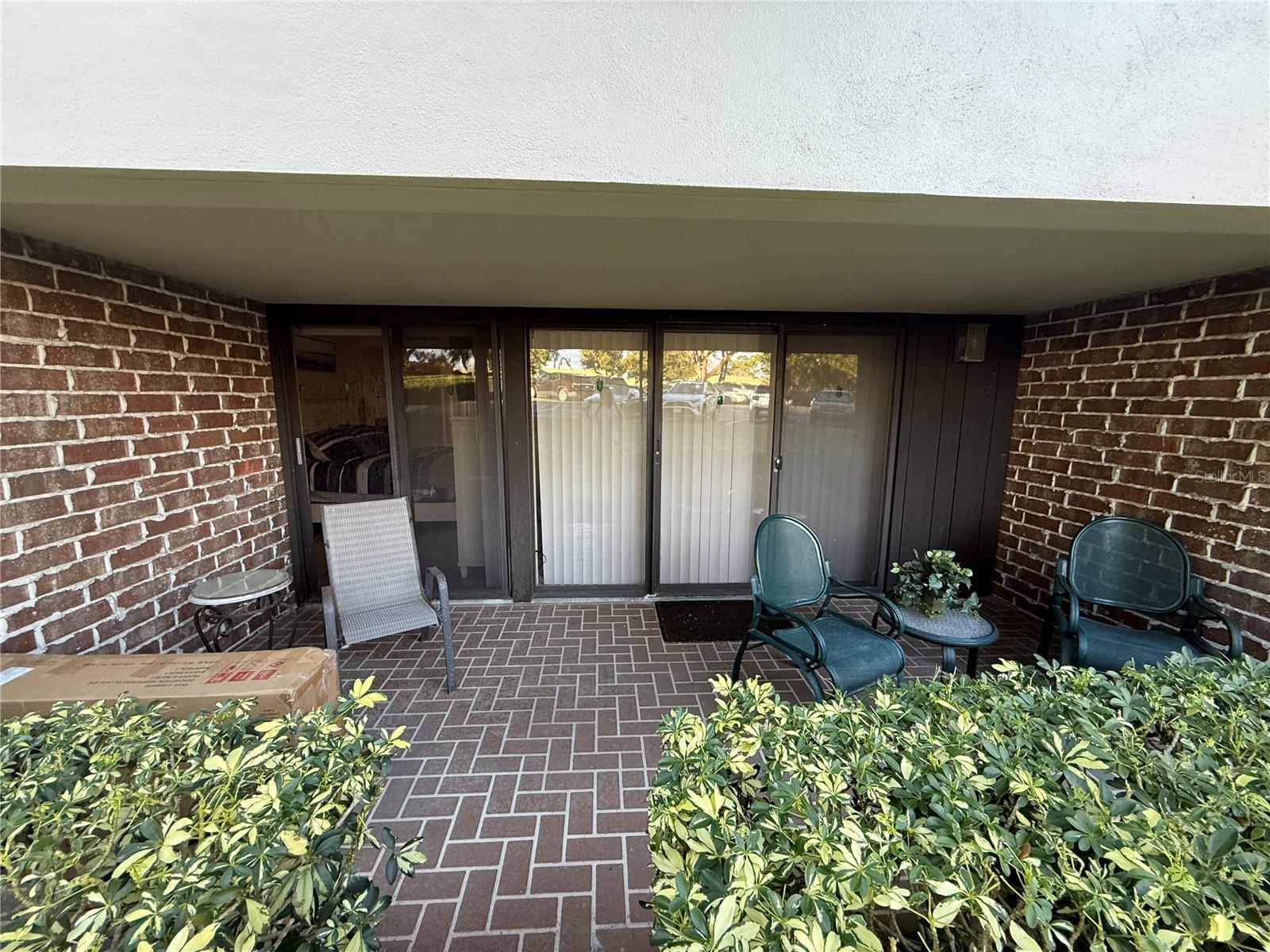 1st Floor back patio facing parking lot
