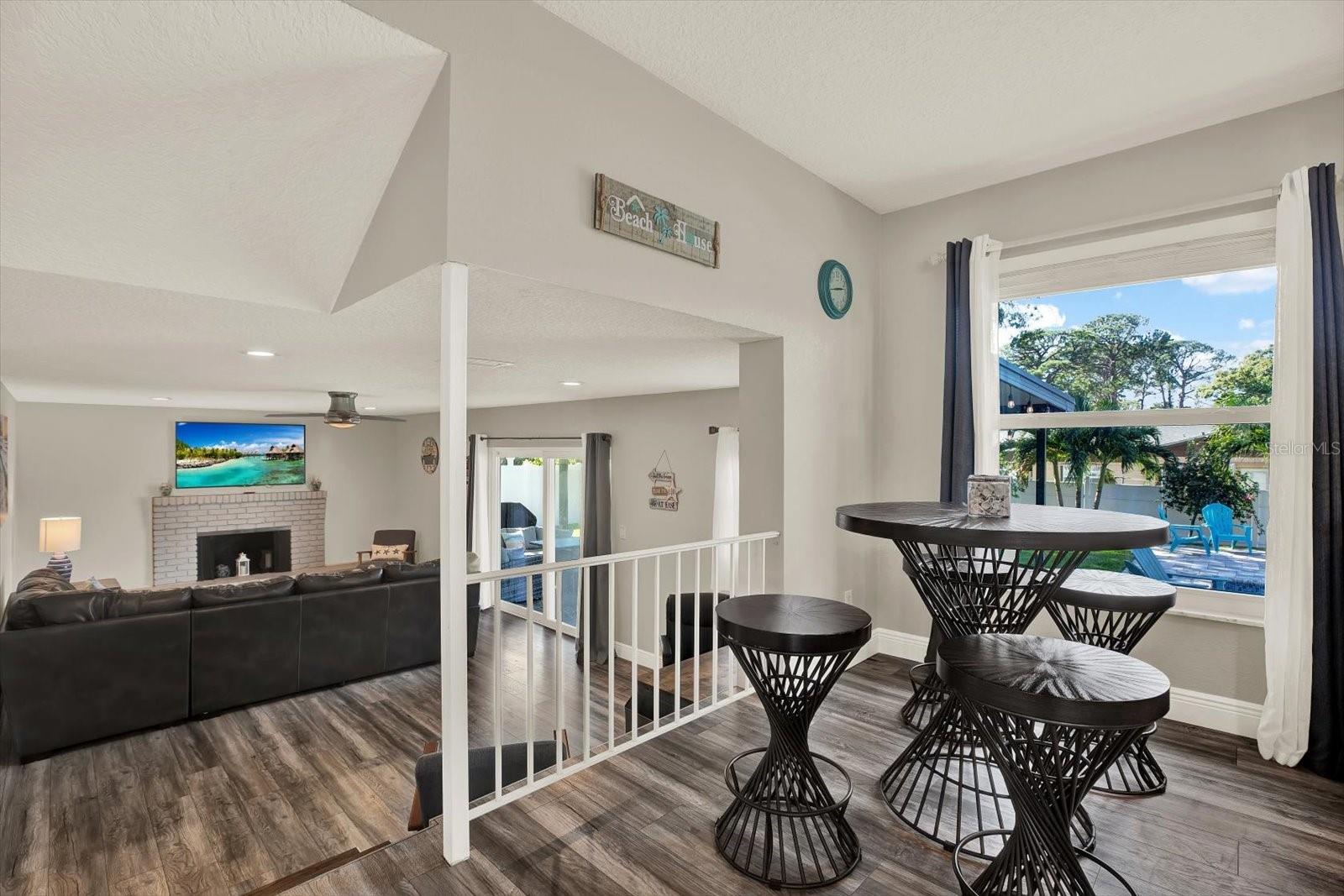 Dinette overseeing Family Room