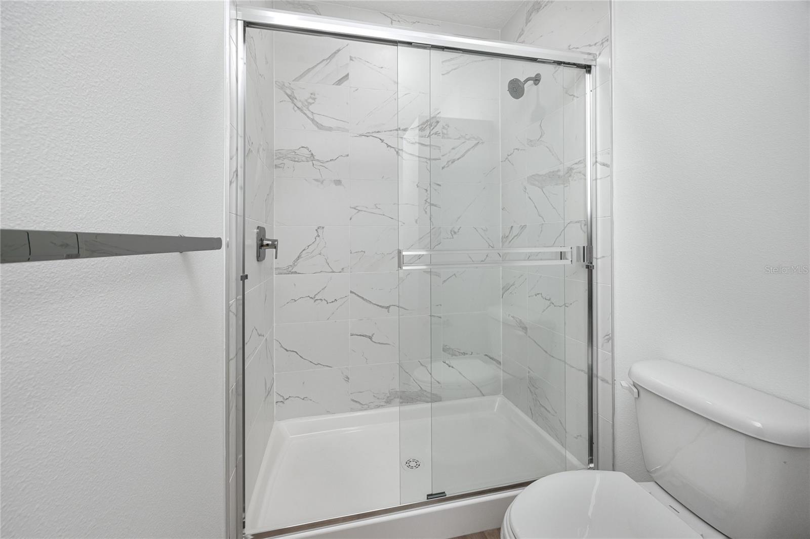 Walk in shower in second bathroom