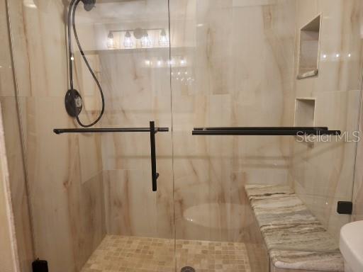 Shower with built in Seating area