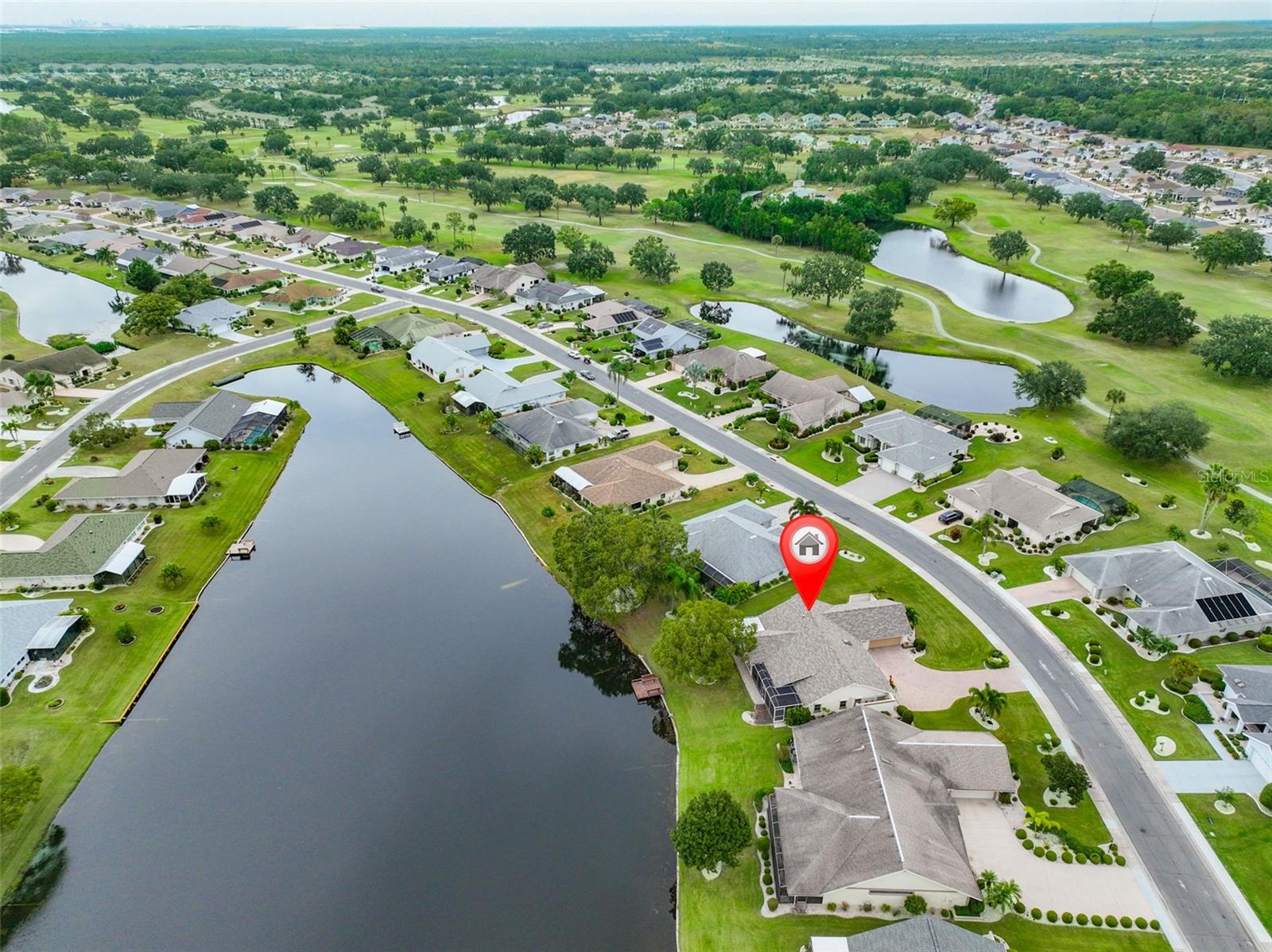 Aerial View of Caloosa Lake & East View Drive