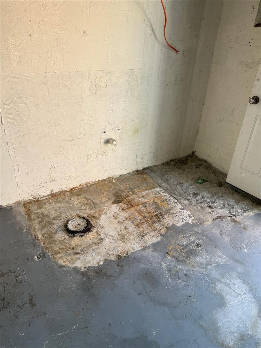 bathroom toilet and shower drain