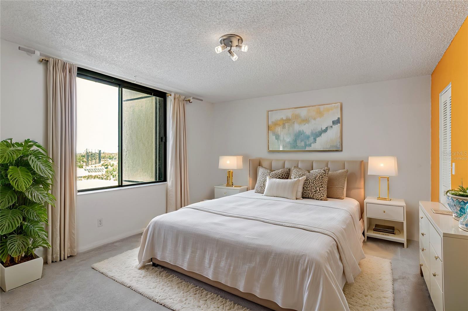 Virtually staged Second bedroom