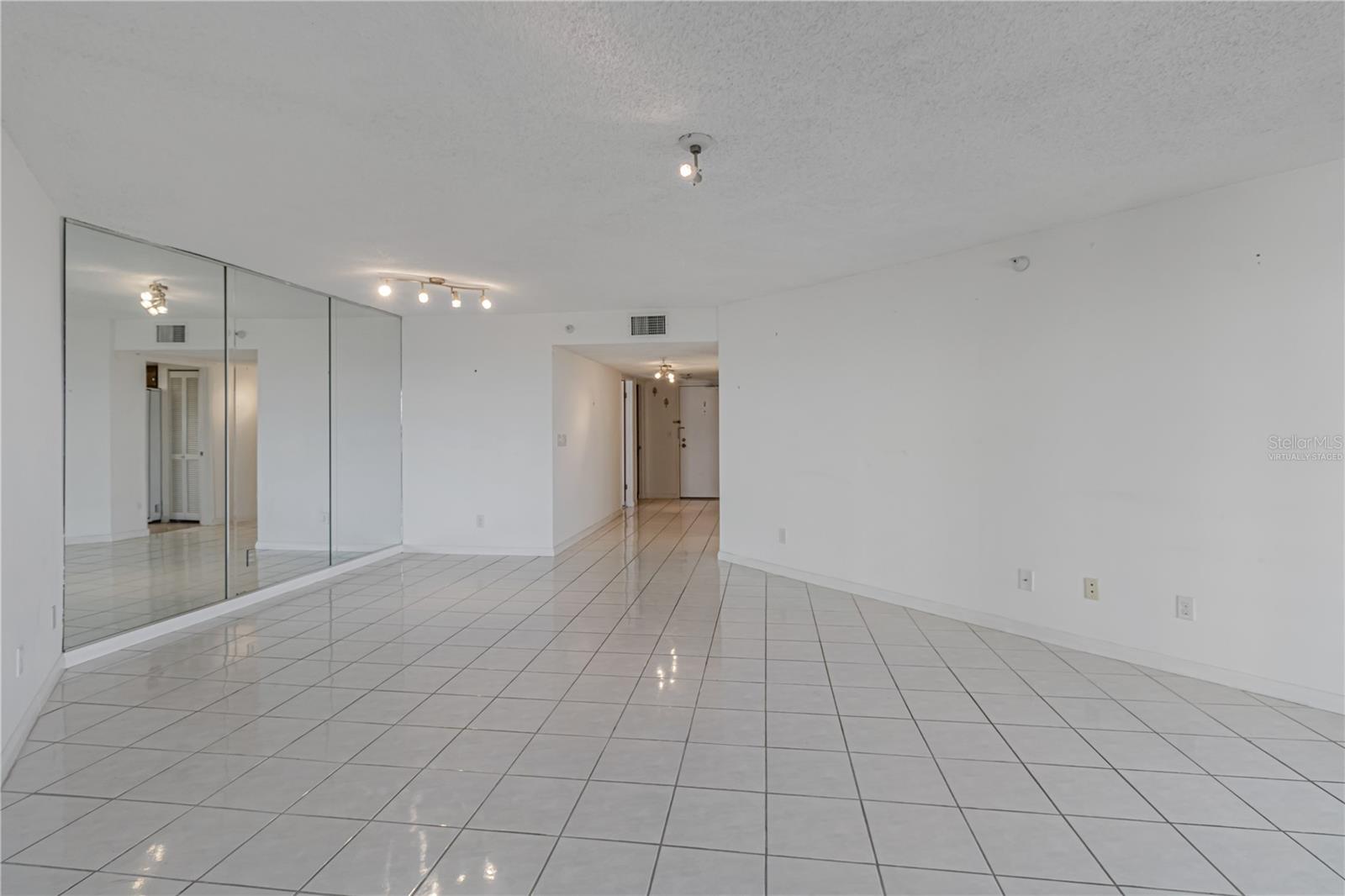 Virtually staged living room