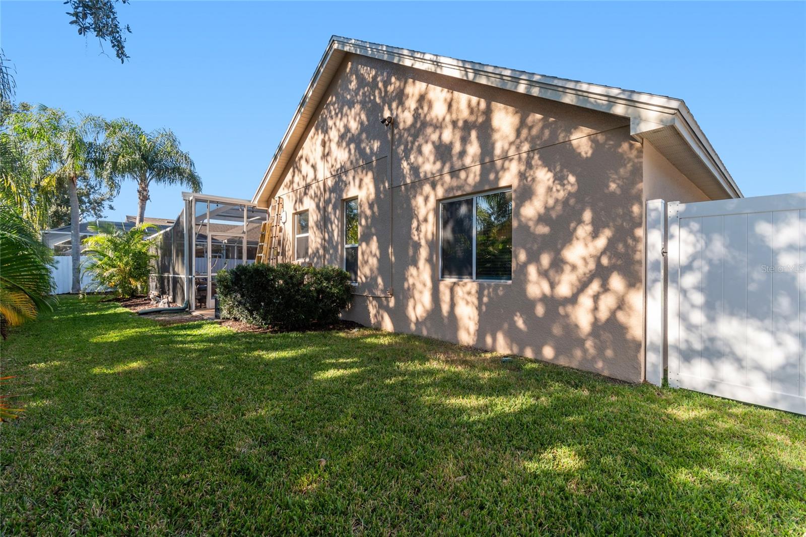 Backyard view of the back of the home
