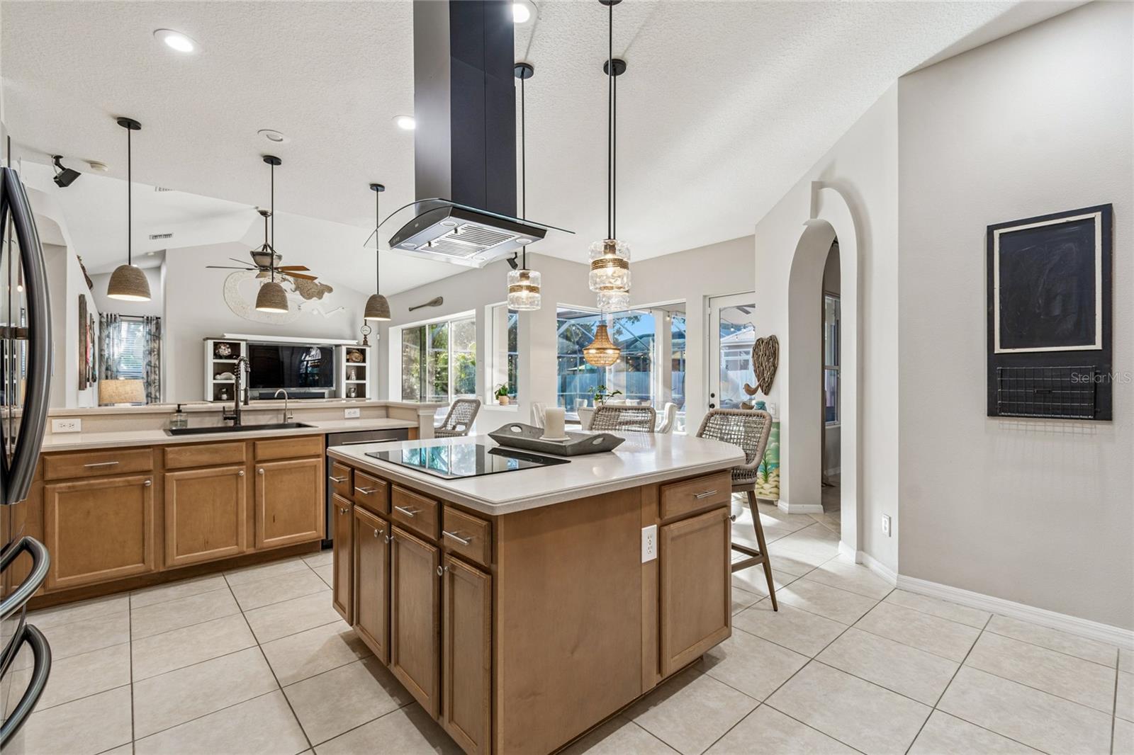 Kitchen view -- Center island