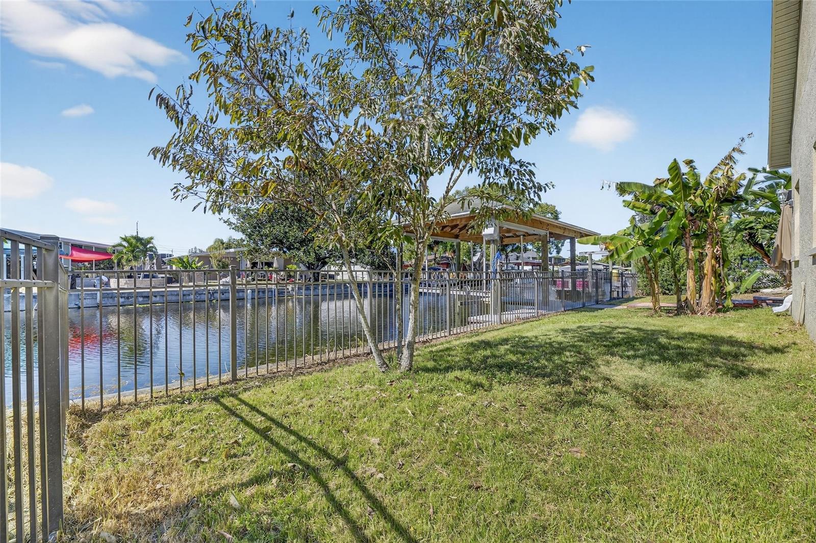 Backyard looking down the canal