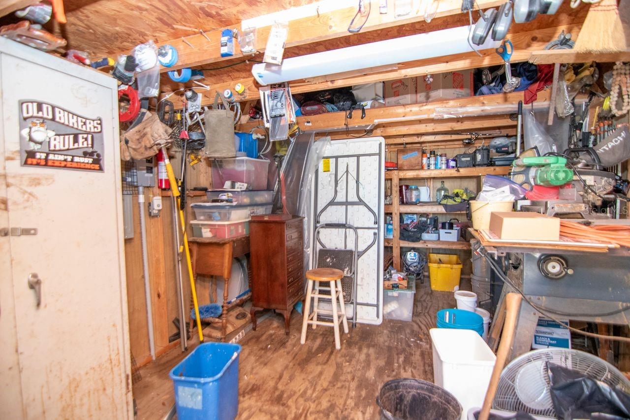 Inside storage unit. A craftsman's dream.