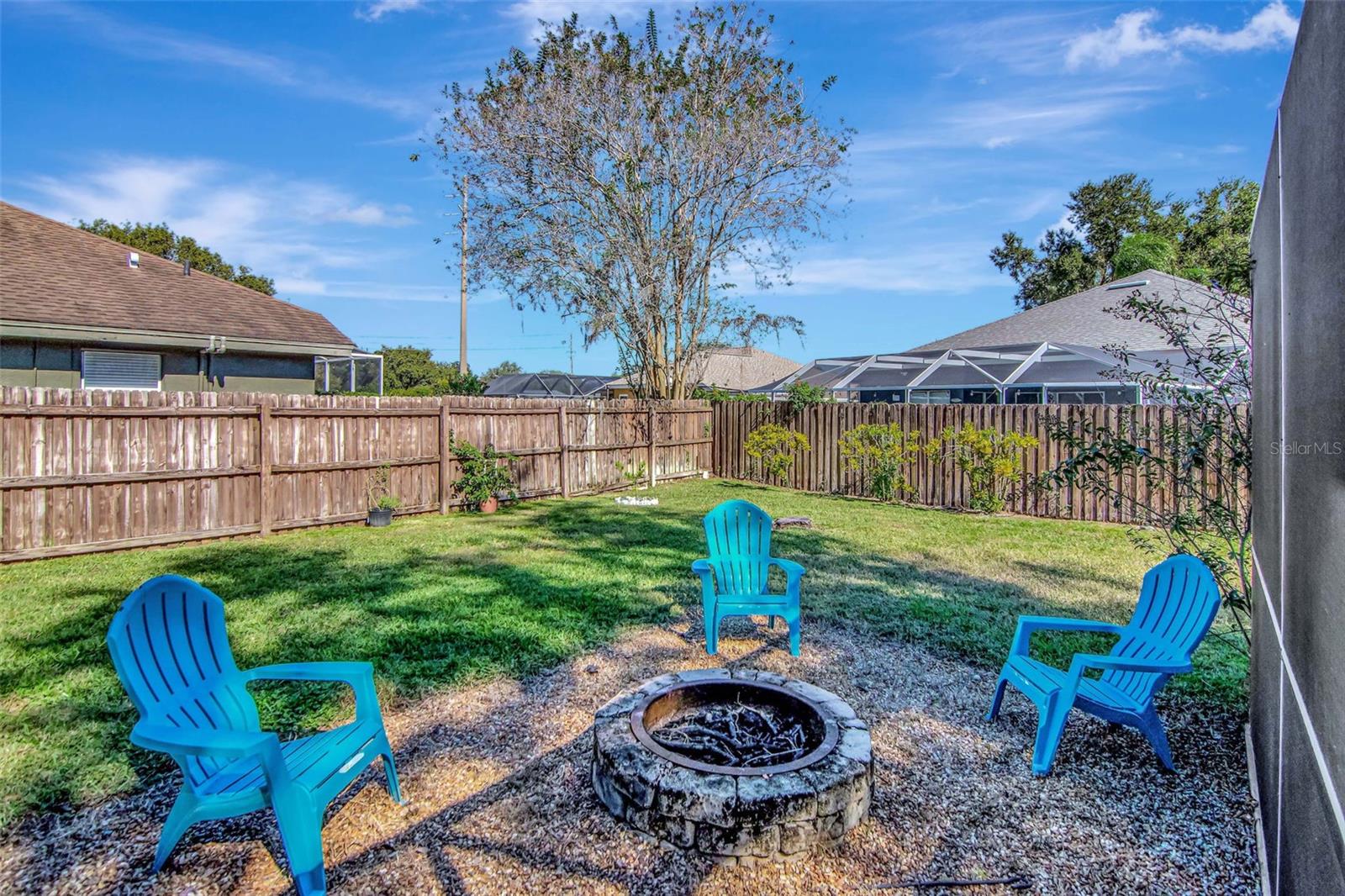 Large fire-pit for those cold nights or stores