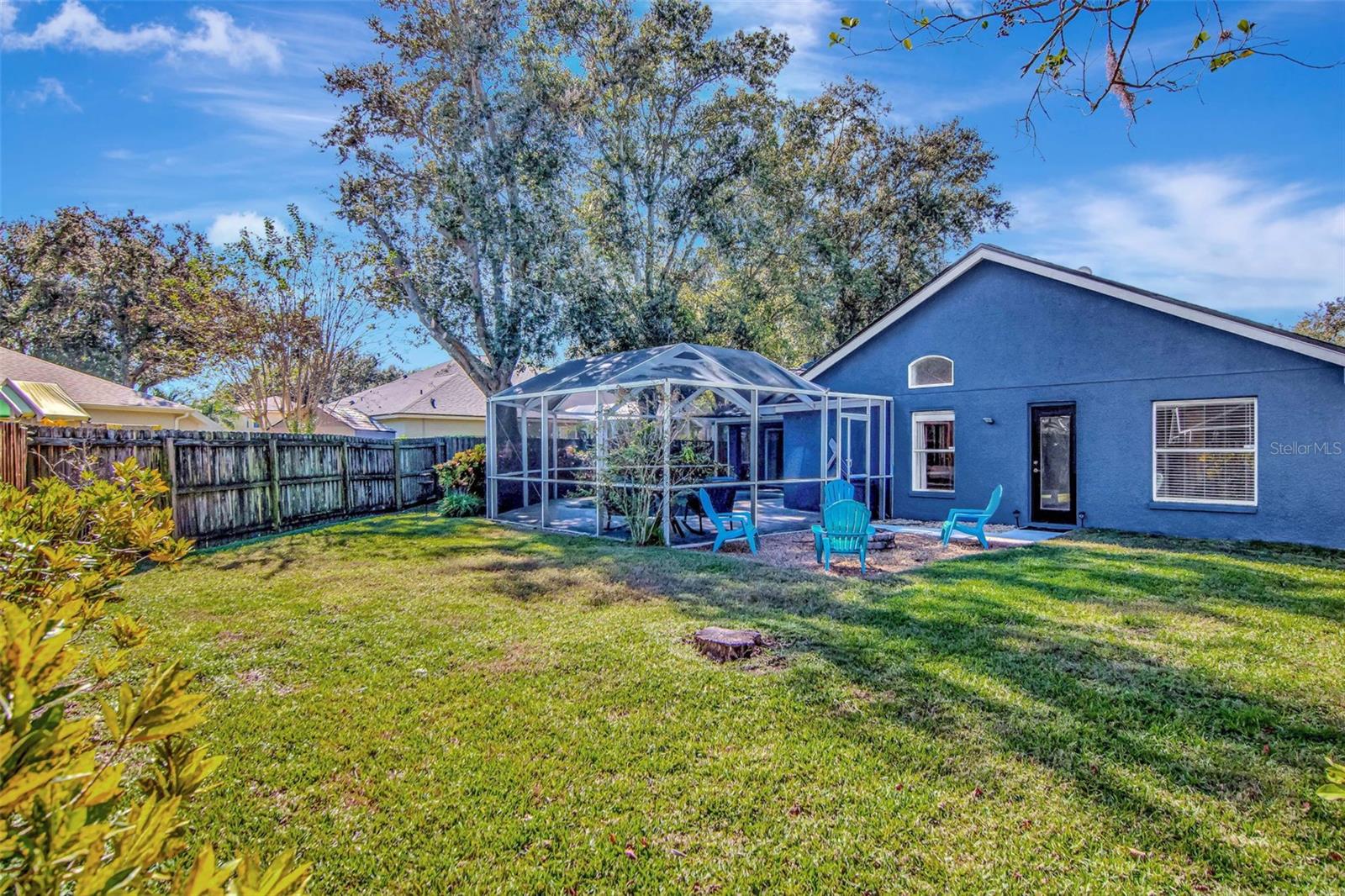 Expansive fenced in back yard