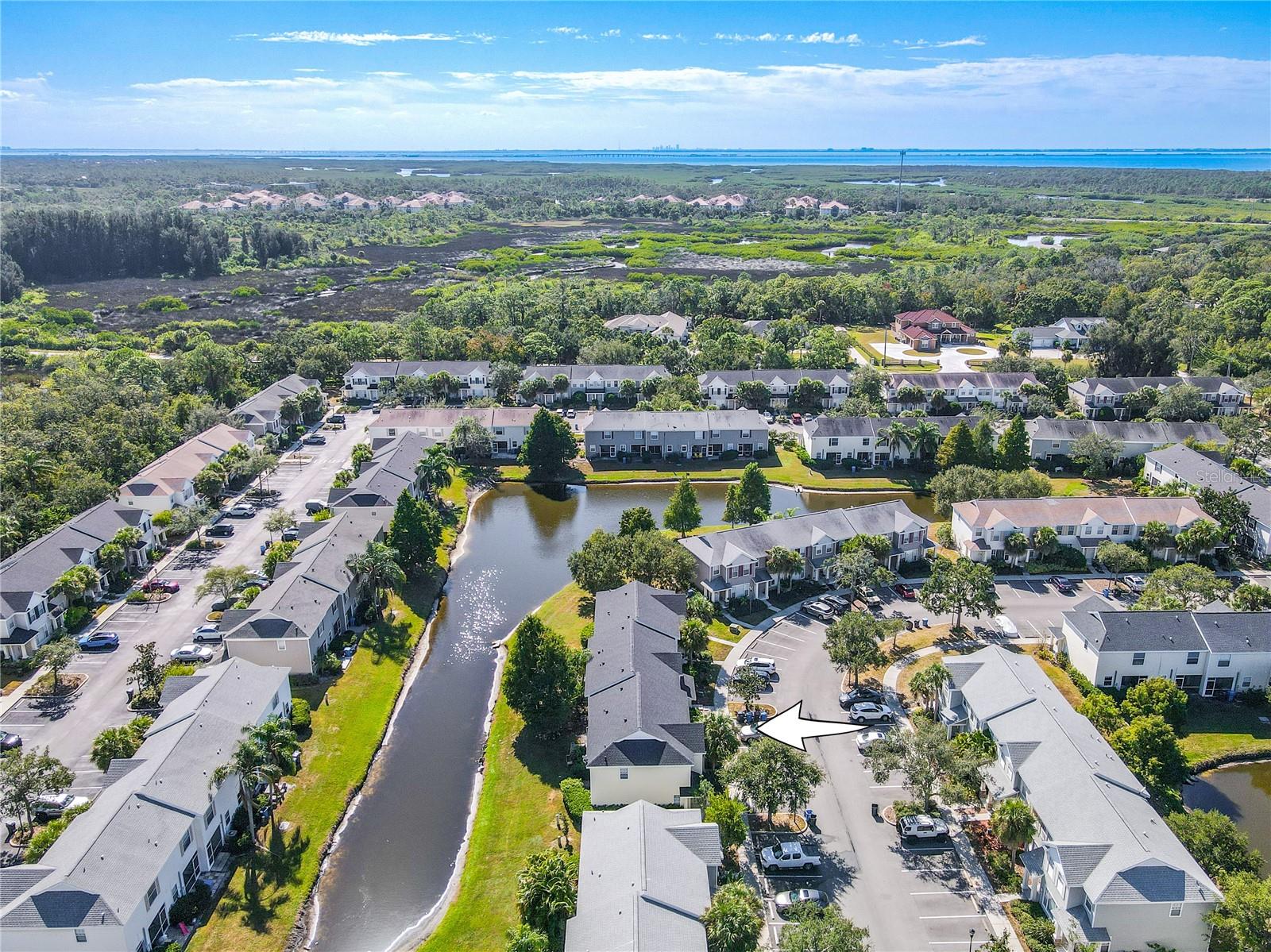 With a glimpse of  Tampa Bay in the background, from the air, the community feels open, friendly, and inviting.