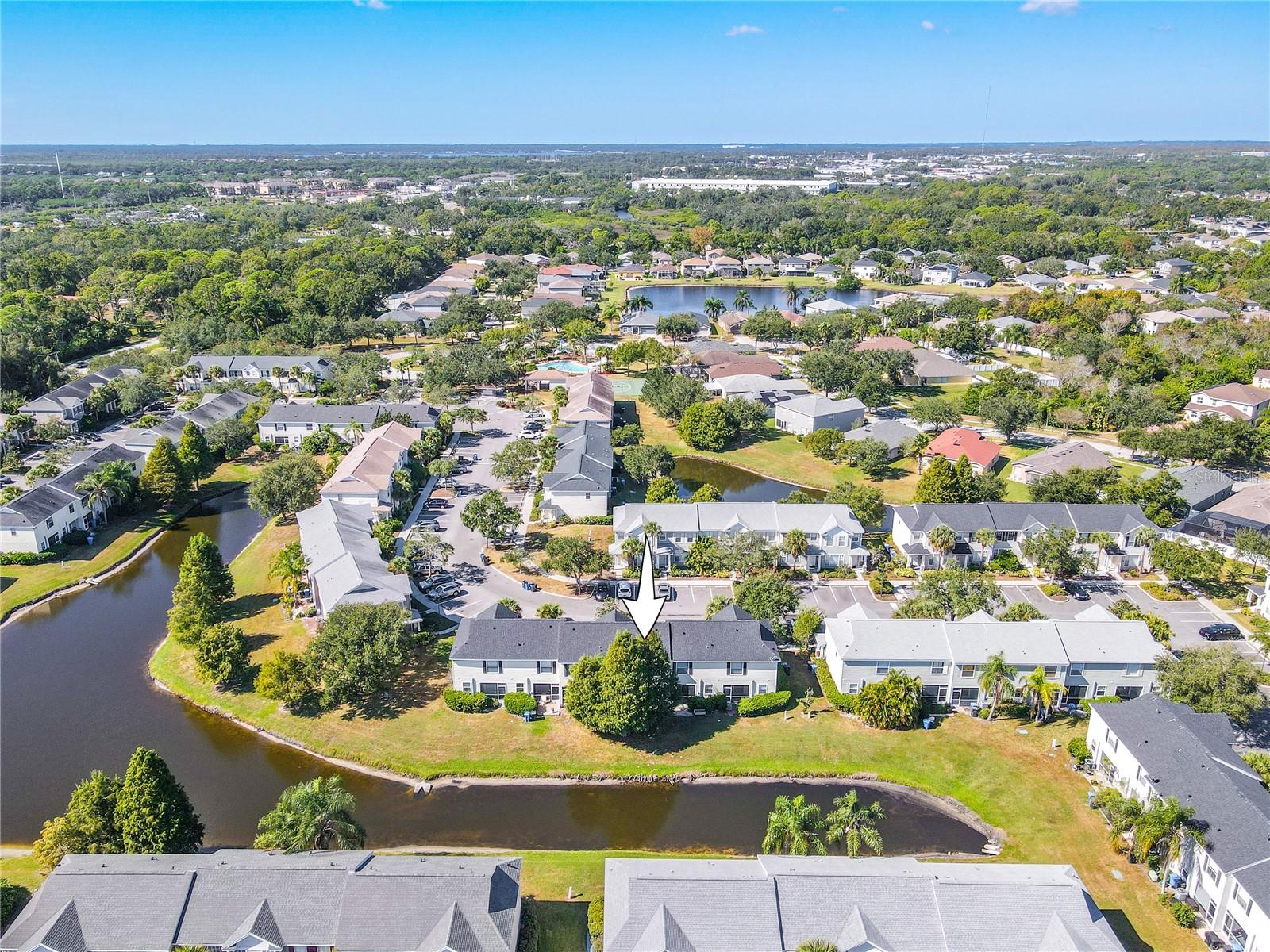 With a glimpse of  Tampa Bay in the background, from the air, the community feels open, friendly, and inviting.