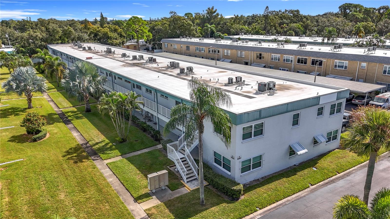 Aerial view of building #5267.  Condo #26 is located on the 2nd floor right when you go up the stairs.It is a very convenient location