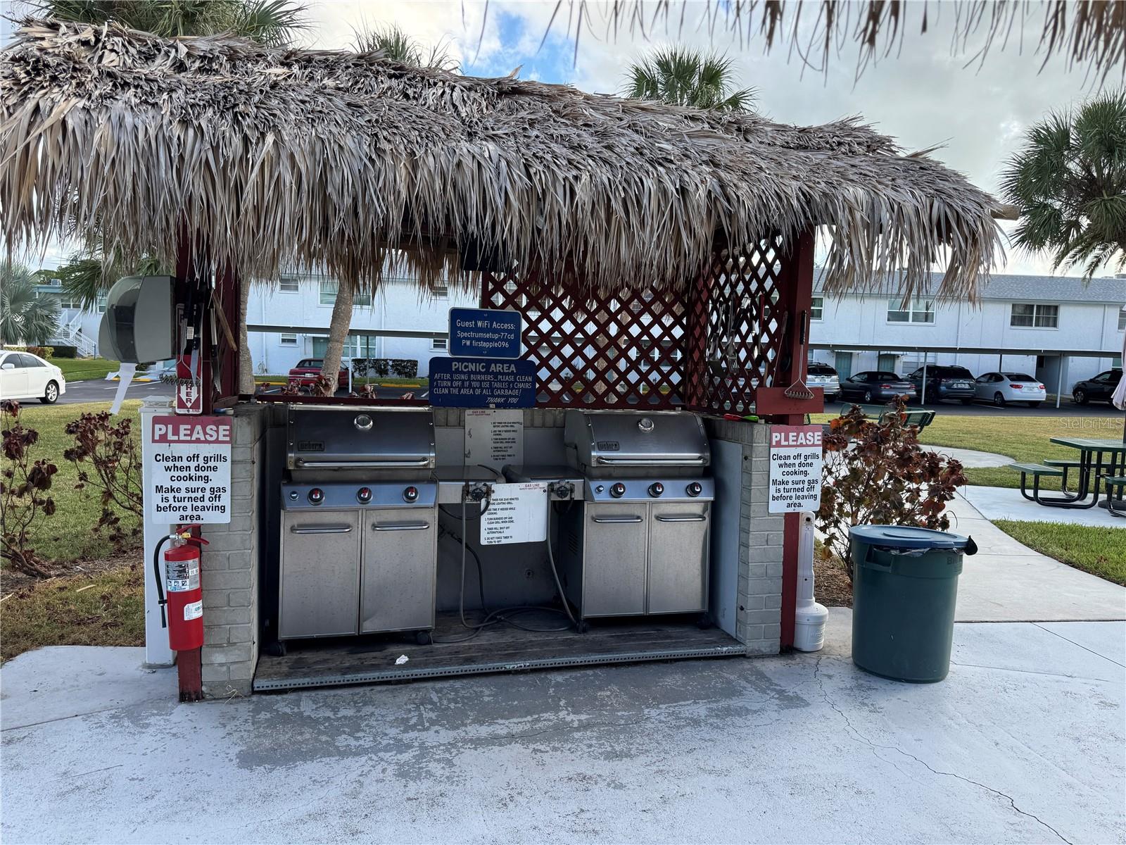 The grilling area offers 2 grills to take advantage of the beautiful outdoors that Florida has to offer and enjoy dining outside