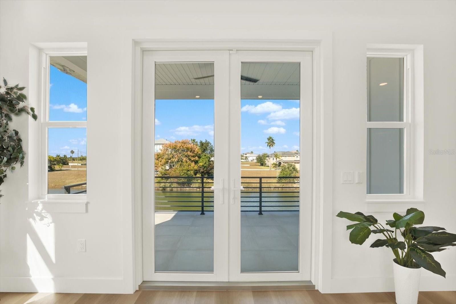 Great Room French Doors to Patio