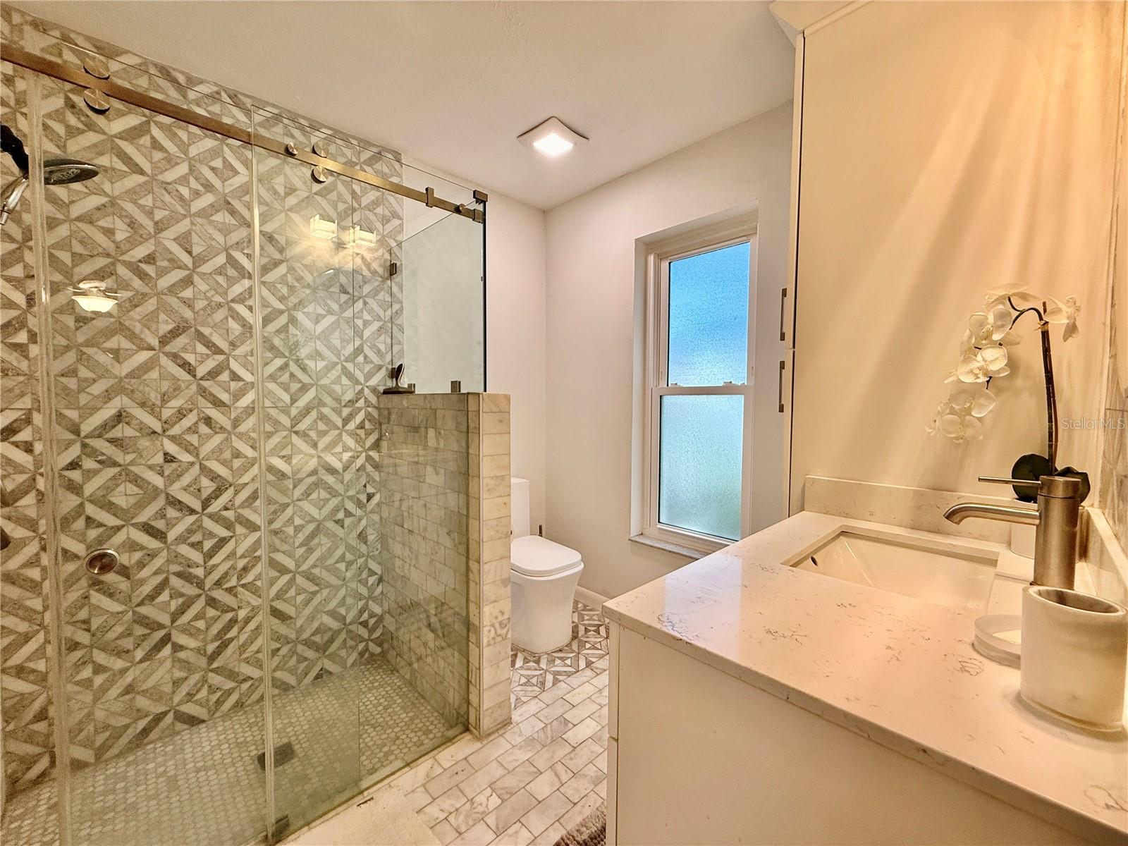 Master Bath with Marble