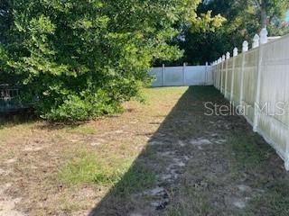 rear yard fully fenced