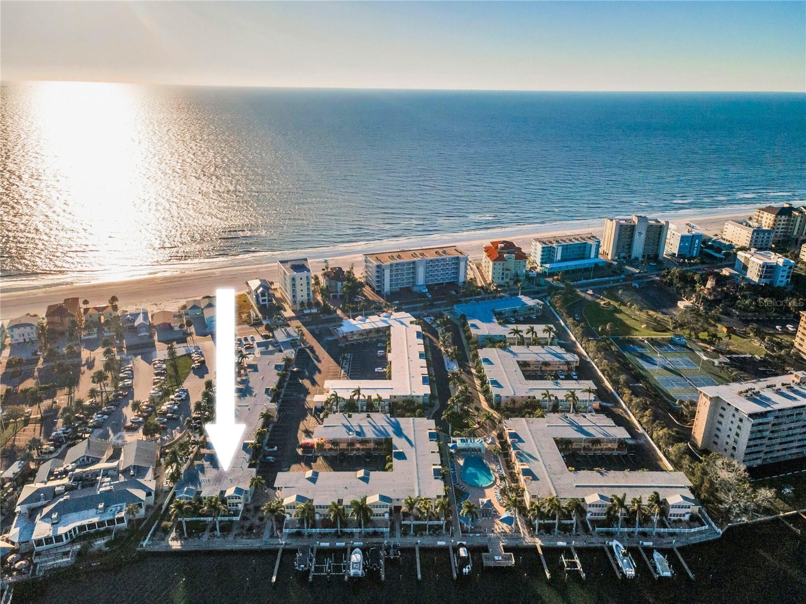 AERIAL VIEW WITH ARROW19417 Gulf Blvd, Unit F207, Indian Shores, FL 33785