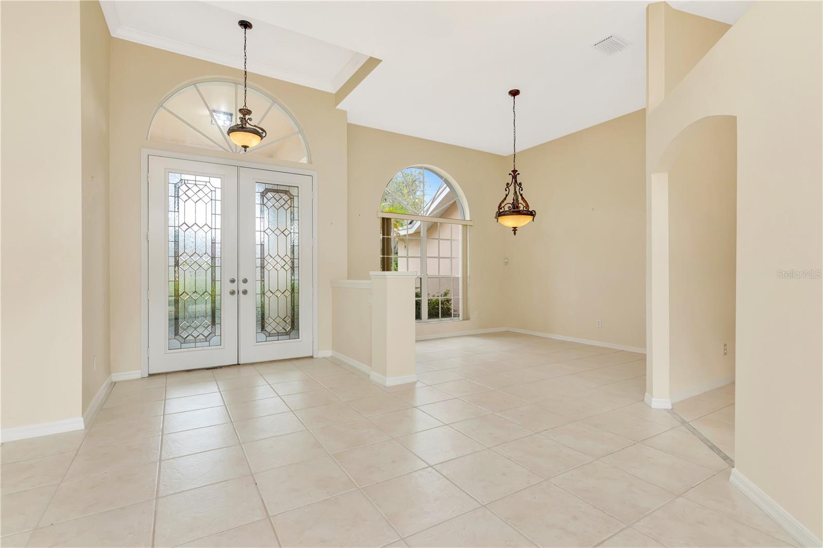 Entry and dining room