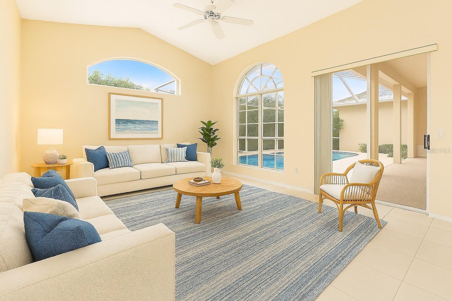 Virtual staging - family room