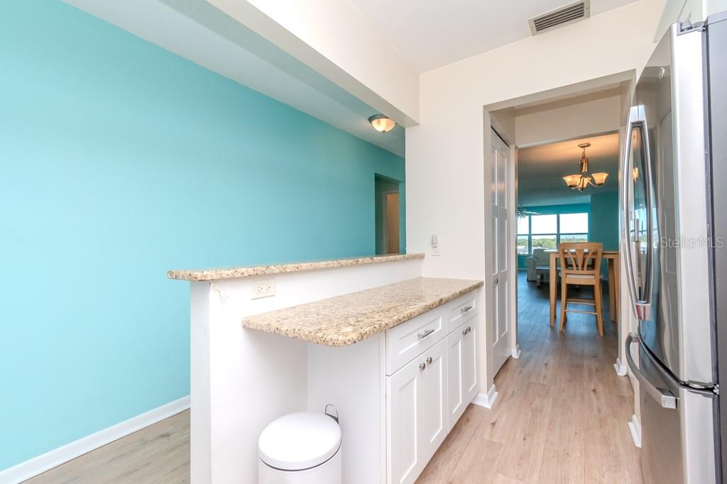 Extra Counter space with more cupboards