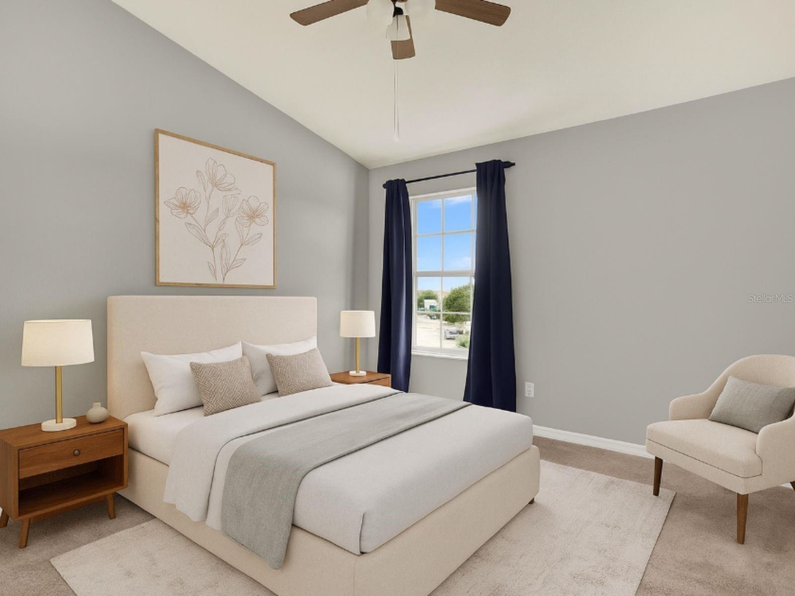 Secondary Bedroom Staged