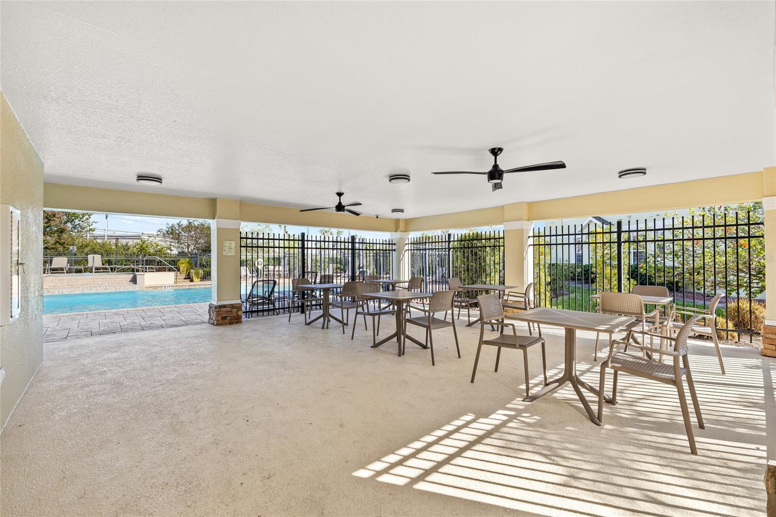 Covered Pool Seating